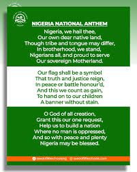 The New (Old) Anthem in lyrics 🇳🇬... - Seed of Life ...